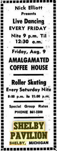 Shelby Pavilion - 1968 Ad (newer photo)